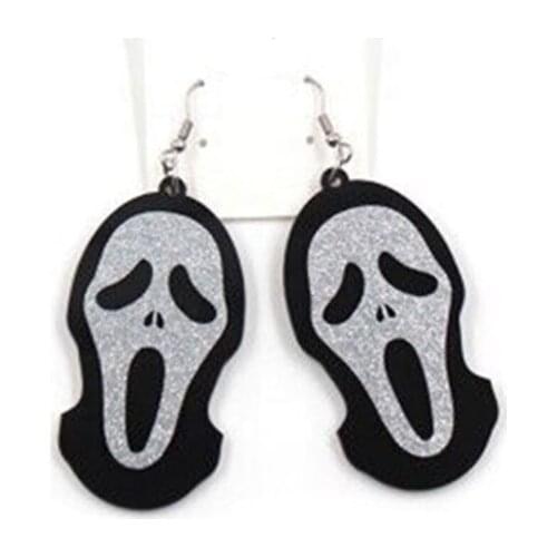 Skull Head Drop Earrings Hollowen Ghost Earrings