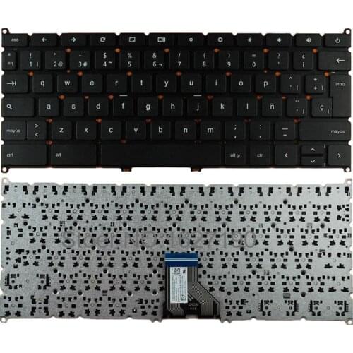 SP Spanish Laptop Keyboard for ACER Chromebook C720 C720P BLACK For Android New Notebook Keyboards