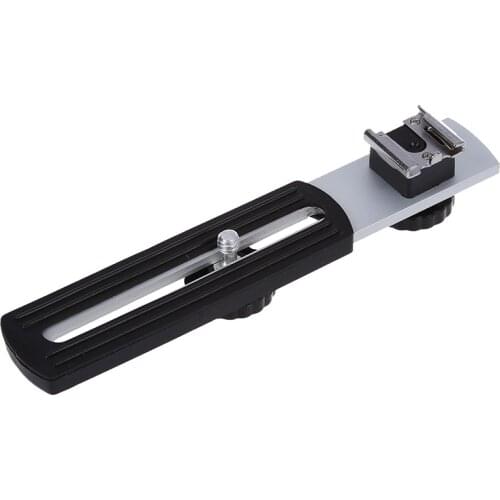 Universal 1/4" Sliding Screw Metal Flash Bracket for Digital Camera