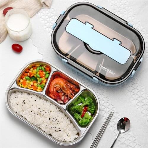 Japanese Style Portable Sealed Bento Lunch Box Creative Stainless Steel Box Kitchen Leak-Pproof Food Container Dinnerware Set