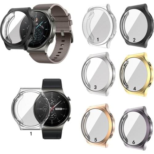 TPU Electroplate Screen Protector Case Cover For Huawei Watch GT2 GT 2 pro Full Protection Shell Frame