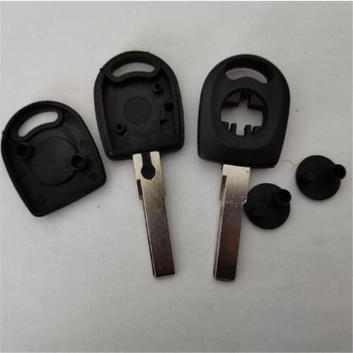DAKATU With Logo Transponder Car Key Blank Shell Case For VW Volkswagen Passat B5 Golf Beetle Auto Key Shell With HU66 Blade