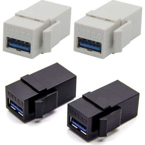 2PCS USB 3.0 A Female to A Female Extension Keystone Jack Coupler Connector Adapter Converter 77UB