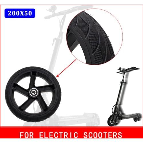 200x50 Solid Tire alloy hub 8 Inch wheel For Xiaomi Ninebot Segway ES1 ES2 ES4 Electric Scooter rear Wheel Explosion-Proof Tire