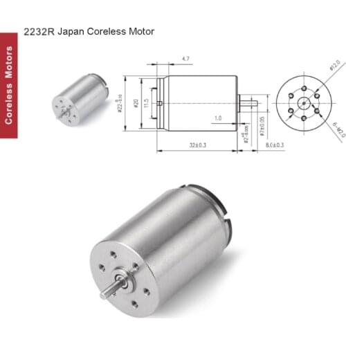 22x32 Japan Coreless Motor Oil Bearing Tattoo Motor Rotary Tattoo Machine Gun Motor Tattoo Engine