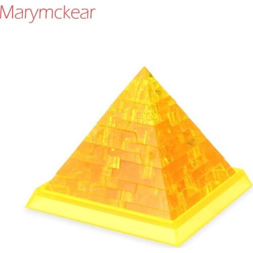 3d Construction Puzzle Assemble Pyramid Puzzles Kids Toys Teaser Pyramid Model Educational Toy Training Space-Imagination