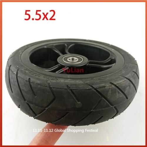 5 inch Solid wheel 5.5x2 Fast wheel F0,jackhot,Nes carbon fiber scooter solid tire with plastic rim hub 5.5X2.0