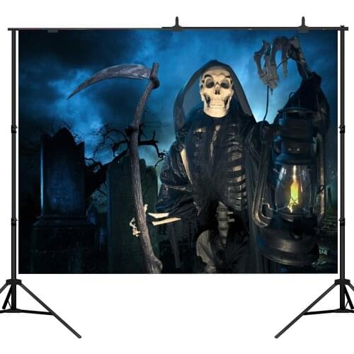 Lyavshi seamless Photography Photo Background Studio Backdrop Death Swung His Sickle At The Struggling Evil Spirit Halloween