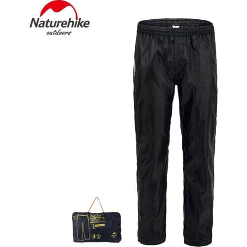 Naturehike waterproof nylon rain pants plus size 2XL trousers for outdoor sports fishing cycling trekking camping hiking