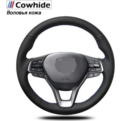 Handsewing Black Genuine Leather Steering Wheel Covers For Honda Accord 10 2018 2019 Insight 2019