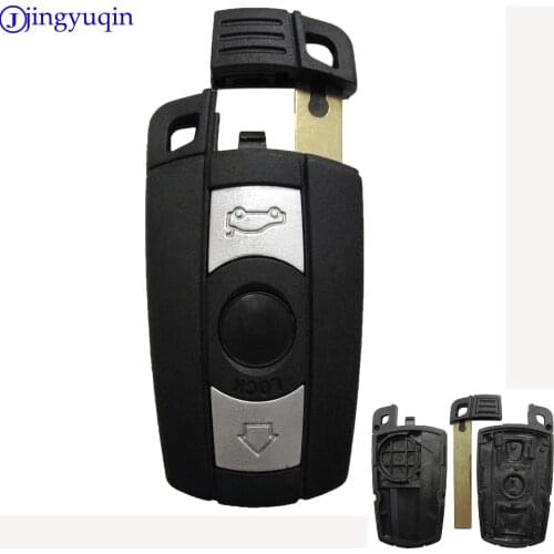 Jingyuqin Smart Key Shell Fob Key Cover for E90 E91 E92 E60 Remote Case for BMW 1 3 5 6 X Series Smart Car Key Shell With Logo