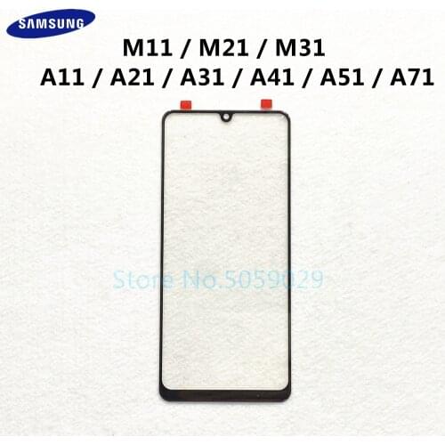 For Samsung Galaxy A11 A21 A31 A41 A51 A71 M11 M21 M31 LCD Display Outer Touch Panel Screen Glass Replacement Front Glass Lens