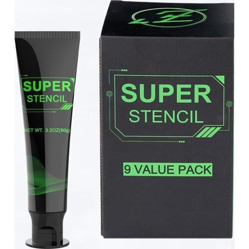 EZ Tattoo Super Stencil Stuff Transfer Gel Solution Long Lasting 3.2 OZ Plastic Tube Packaging for Studio Supply 1/9 Pcs/Box
