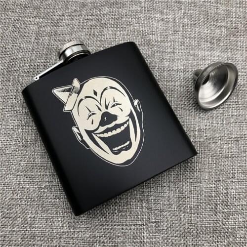 Customization Joker Russian Hip Flask 6 Oz 170ml 304 Stainless Steel Personalized Alcohol Whiekey Vodka Flask Gadgets for Man