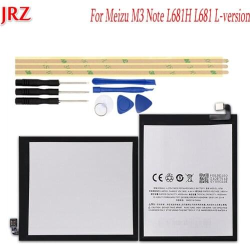 JRZ 3.85V 4000mAh BT61 battery For Meizu M3 Note L681H L681 L-version phone Replacement Batteries Bateria with Tools Set