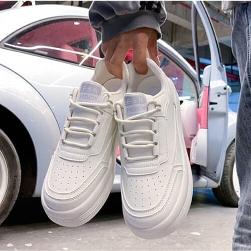White Women/Man Sneakers Shoes Sports Kawaii Platform Spring Flat Tennis Casual Basket Vulcanize Running Lolita Trainers 2021