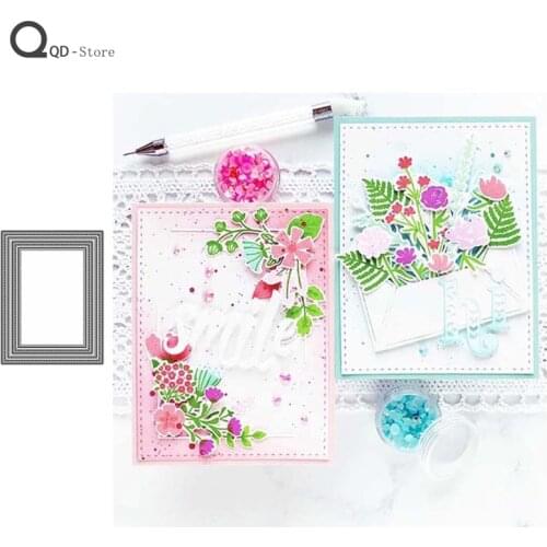 Dotted Box Metal Cutting Dies for Scrapbooking Mold Cut Stencil Handmade Tools DIY Card Make Mould Model Craft Decoration New