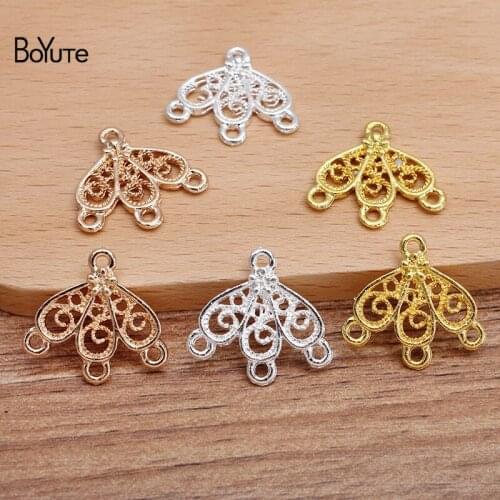 BoYuTe (50 Pieces/Lot) 22*21MM Metal Zinc Alloy Connector Charms Materials DIY Handmade Jewelry Accessories Wholesale