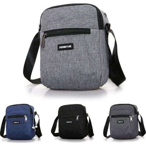 Men Phone Bags Diagonal Mini Shoulder Multi-Function Mobile Phone Bag Outdoor Sports Bag Fashion Wide Shoulder Bags