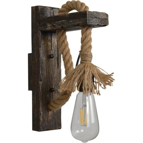 Wall Light Wandlamp Hemp Rope LED Lamp Retro Home Modern Wooden For Bar Cafe Dining Room ( Not Include Bulb ) Bracket Lights