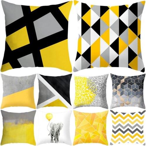 New Stylish Nordic Style Pillow Cover Geometric Pattern Print Washable Polyester Bedding Decorative Pillowslip Home Sofa Decor