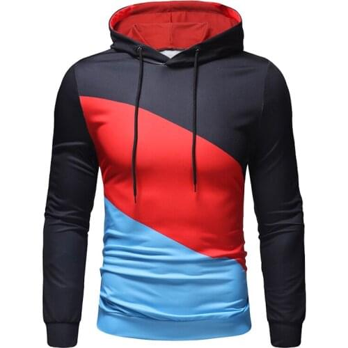 Autumn Winter Mens Hooded Pullover Fashion Creative 3D Print Casual Pullover Mens Casual African Print Hoodie Patchwork Tops