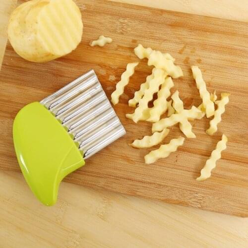French Fries Cutter Stainless Steel Potato Chips Making Peeler Cut Vegetable Kitchen Accessories Tool Knife Potato Wavy Cutter
