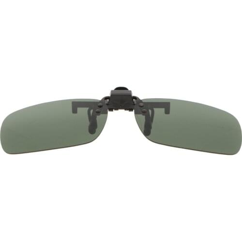 Polarized Lens Block Clip On Flip Up Sunglasses For Glasses Driving