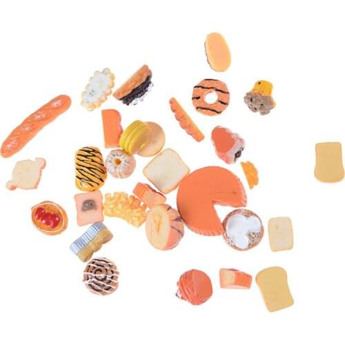 TOYZHIJIA 10pcs Mini Food Ornament Home Craft Miniature Doll House Decor Random Color