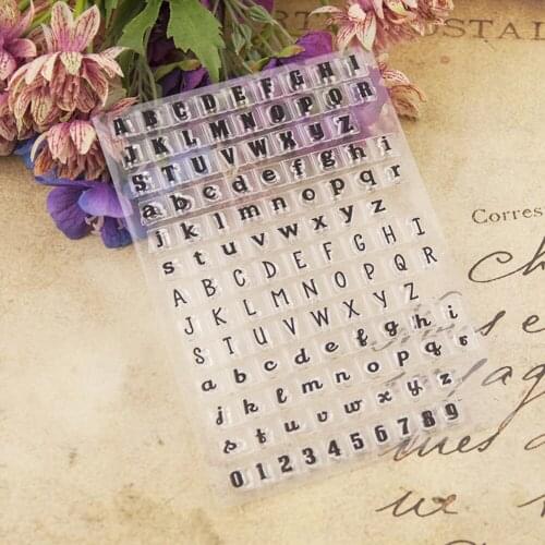 Creative Transparent Stamps Perpetual Calendar Clock Alphabet Pattern Seals Photo Album Paper Card DIY Craft Album Diary Stamps