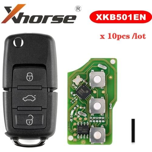 Xhorse XKB501EN B5 Style Wire Universal Remote Key 3 Buttons X001-01 10pcs/lot