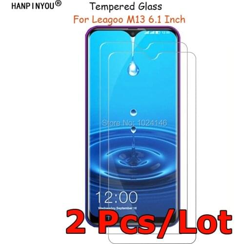 2 Pcs/Lot For Leagoo M13 6.1" Hard Tempered Glass Screen Protector Ultra Thin Explosion-proof Protective Film Toughened Guard