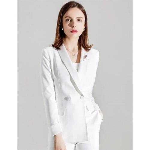 Women PantSuits White Women Suits Plus Size Custom Made Ladies Pantsuit Blazer+Pants for Work Pantsuit for Wedding Party