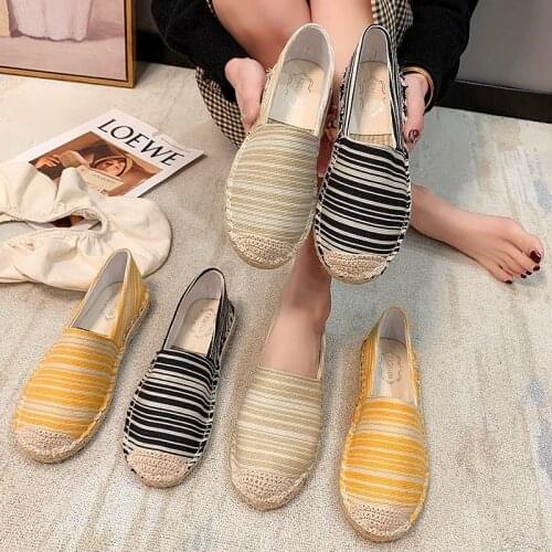 2021 New Classic Top Quality Luxury Brand Design Womens Straw Espadrille Flat Sandals Comfortable Flat Fisherman Shoes