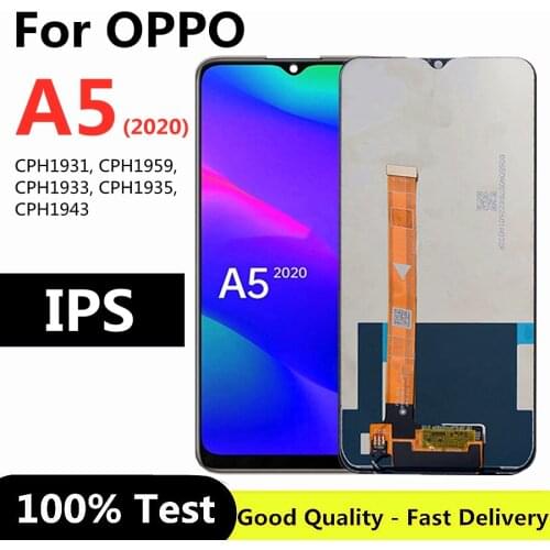6.5" For OPPO A5 2020 LCD Display Touch Screen Digitizer Assembly for Oppo CPH1931 CPH1959 CPH1933 CPH1935 CPH1943 LCD a5 2020