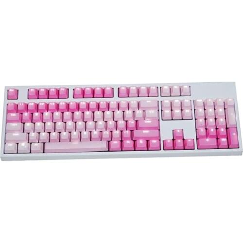 1 Set Replaceable PBT Keycaps 87 104 108 Transparent Lettering Keys Double Shot Injection Backli Key for Mechanical