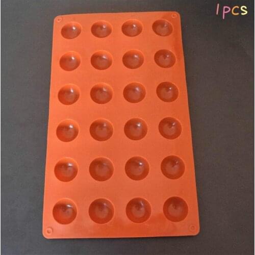 24 Cavities Small Hemisphere Chocolate Mold Silicone Baking Mold Cake Dome Mould Tray Baking Tools