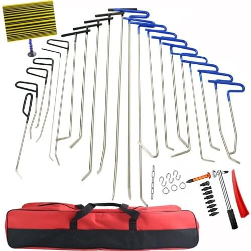 42PCS PUSH RODS DENT REMOVER TOOLS HAIL DAMAGE REMOVAL CAR DING DENT REPAIR ROD HOOK