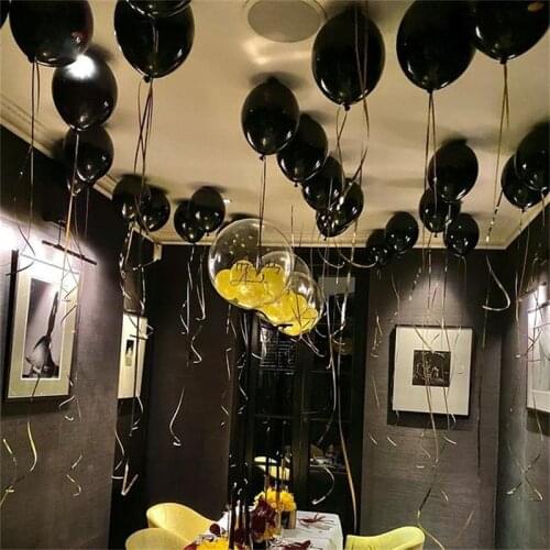 50/100pcs 12inch Black Latex Balloons Garlnd Kit For Birthday Wedding All Kinds Of Party Decoration Supplies Global