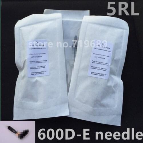 50pcs 600D-E Clear hawk needles Permanent Makeup Needles 5RL Sterilized Disposable TattooPermanent Makeup Needles Free Shipping