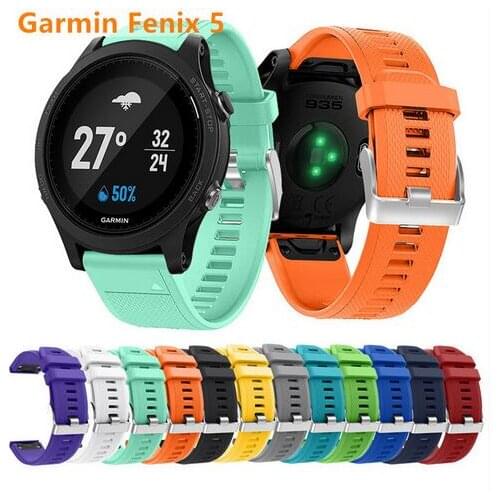 50pcs Replacement Silicone Sports Watchband Quick Release Wrist Band Watch Strap for Garmin Fenix5 Fenix 5 plus Watchband DHL