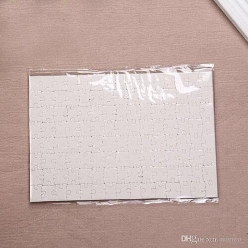 A4 Sublimation Blank Puzzle 120pcs DIY Craft Heat Press Transfer Crafts Jigsaw Puzzle white in stock