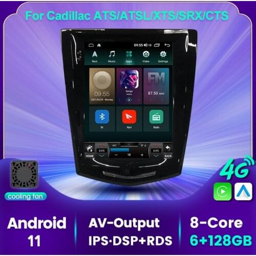 Tesla screen IPS DSP Android 11 4G LTE WIFI For Cadillac ATS ATSL XTS SRX CTS Car Multimedia Radio Player Support Carplay bt