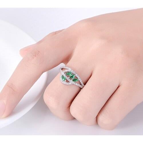 Beiver Silver color Oval Rings for Women Jewelry Wedding Crystal Zircon Anel Engagement Anillos Statement Ring Jewelry Gifts