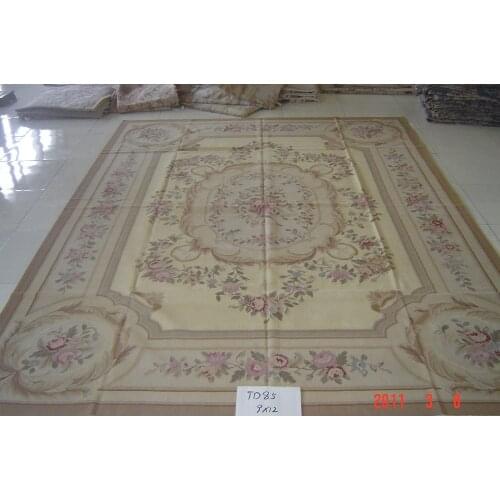 Free shipping 8'x10' Aubusson rugs handmade woolen carpets aubusson rugs for home decoration bedrooom rugs