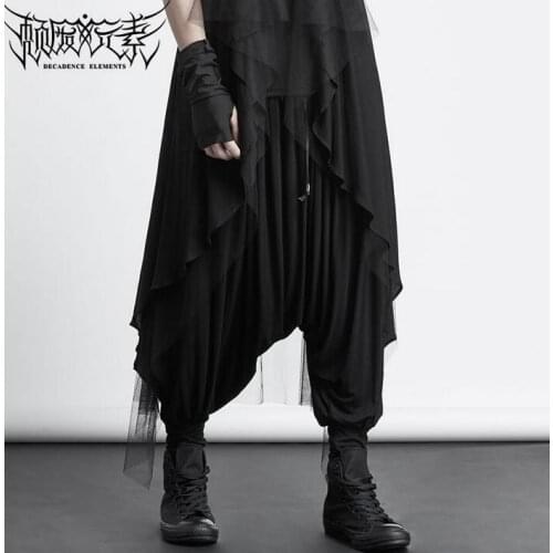 Fashion low-rise loose harem pants men trousers pantalones hombre pants for men pantalon homme culottes novelty personalized