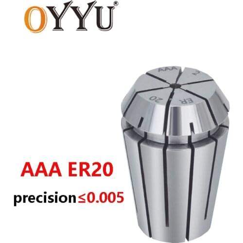 OYYU AAA ER20 High Precision 0.005 Elastic Collet ER20-2 3 4 5 6 8 9 10 11 12 13 Spring Chuck Engraving Machine Milling Lathe