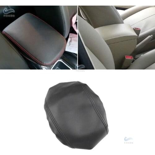 Soft Leather Center Armrest Cover For Nissan Slyphy Sentra 2007- 2017 Car Center Console Lid Armrest Box Skin Cover Sticker Trim