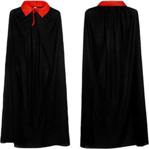 Kids Fashion Halloween Vampire Cape Devil Demon Reversible Cloak Fancy Dress Costume