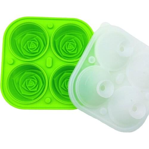 Rose Ice Cube Mold Silicone Large Ice Cube Tray for Chilled Whiskey Cocktail & Homemade Easy To Fill and Release Popsicle Mold